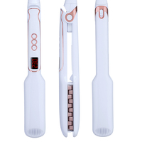 Classic 1 1/2 Cal Volumizing prostownica do włosów szczotka grzebień 2 w 1 grzebień prostujący włosy Crimper fale szczotki kukurydzy 2